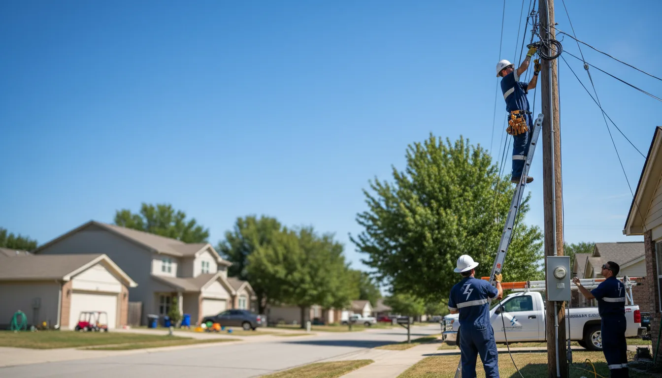 Residential electrician providing installation services in Kampsville, IL